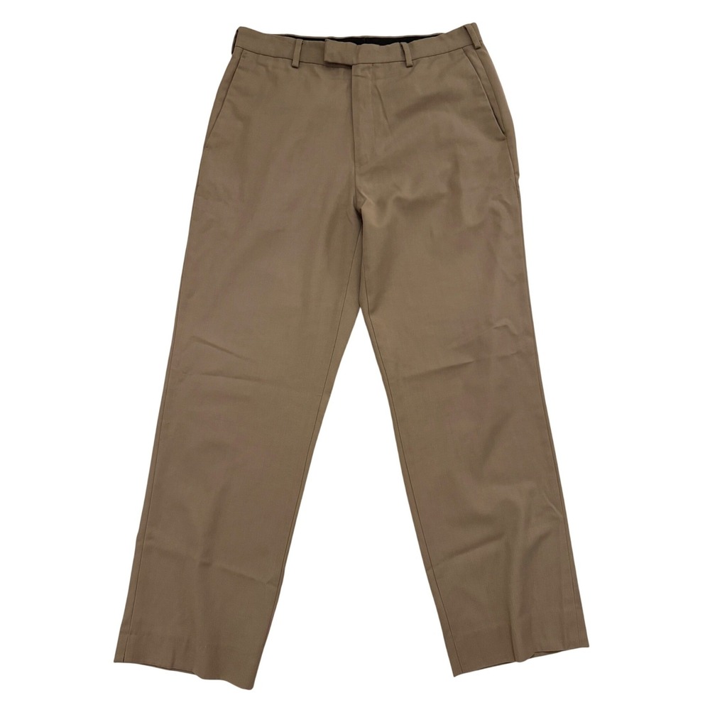Perry Ellis Portfolio Mens Dress Pants 32x32 Khaki Tan Business Casual Corporate